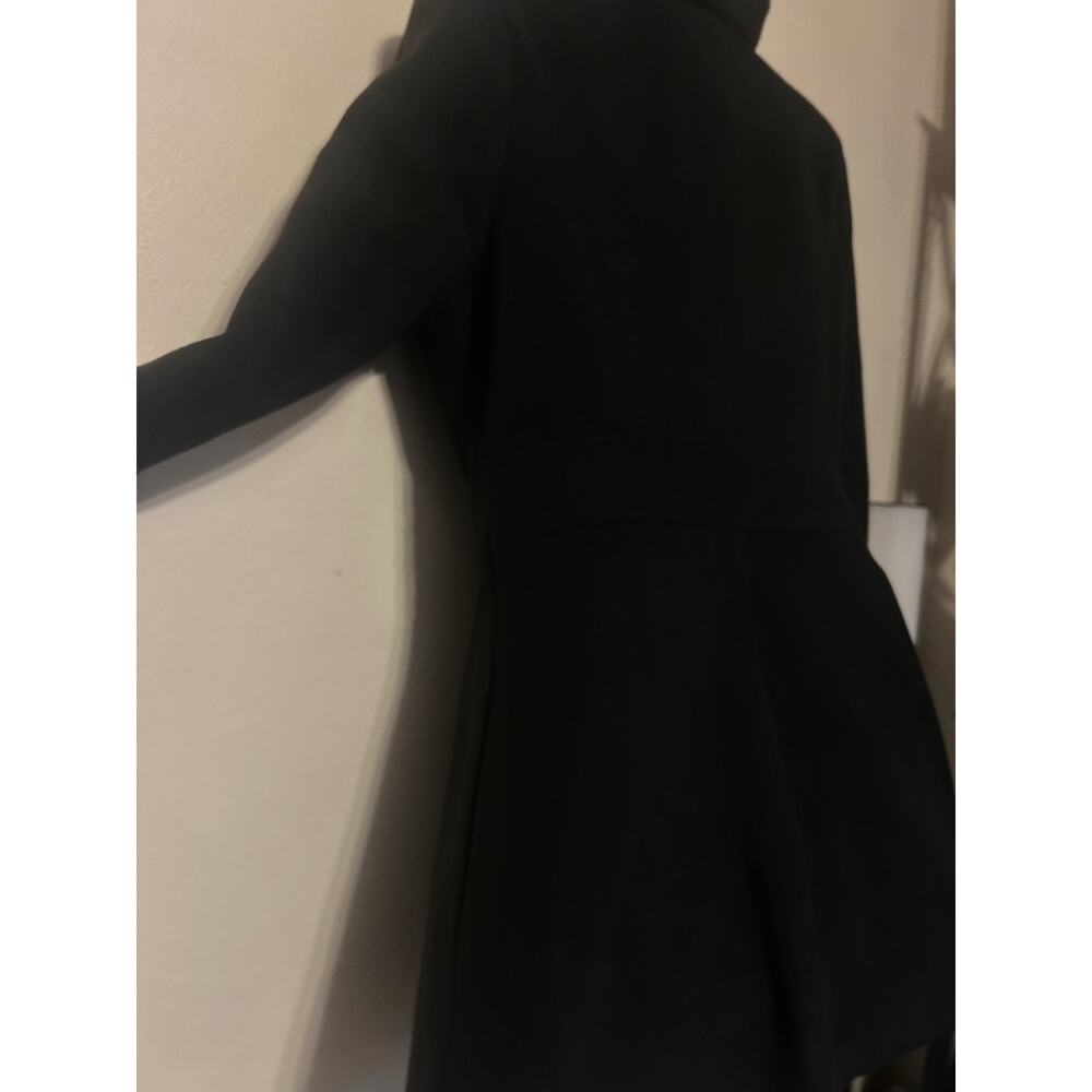 Jou Jou black Wool Lined Double-Breasted Pea Coat NWOT Size Large WMNS - Picture 15 of 16